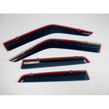 Дефлектори вікон Nissan Juke 2010-2018 з нерж. хром полоскою-5